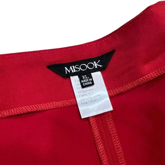 Misook Sunset Red Bermuda Wide Leg Shorts XL - Picture 4 of 4